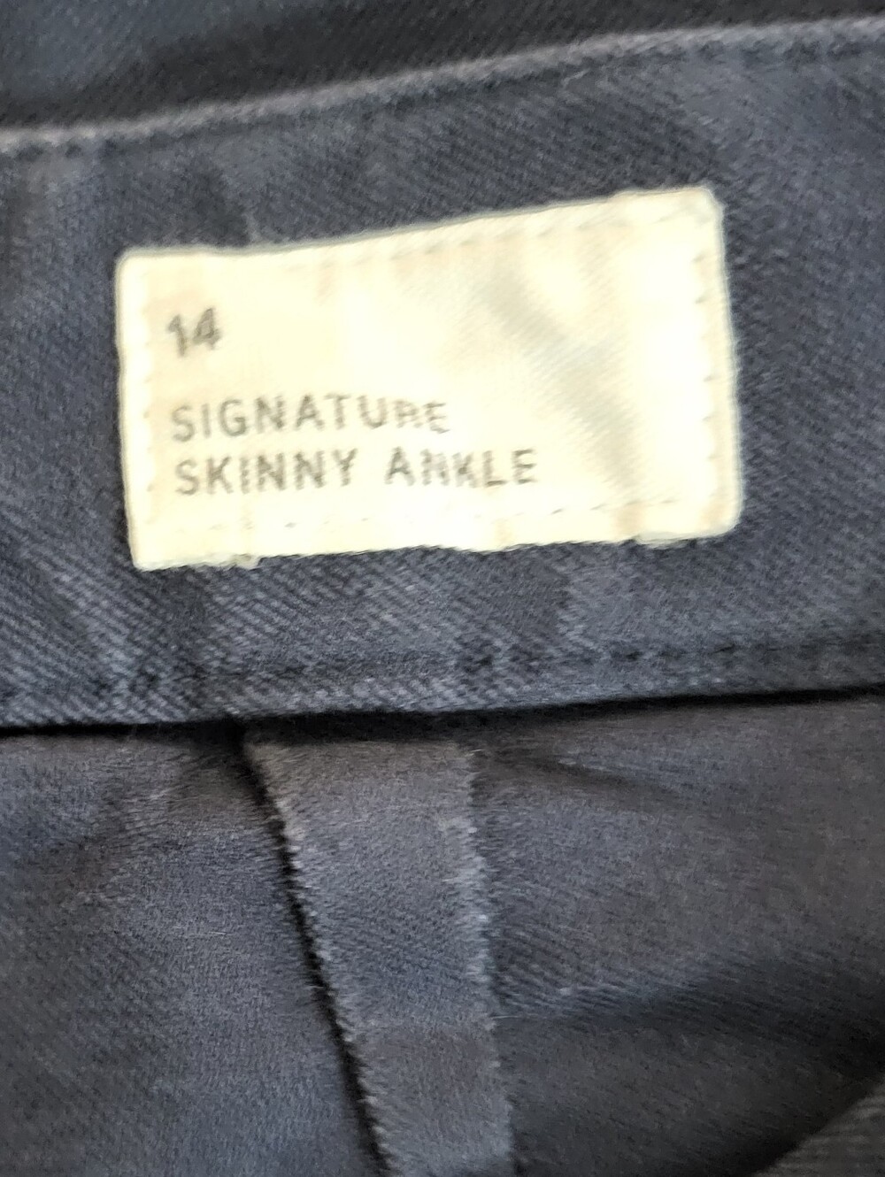 Gap Signature Skinny Ankle Pants in True Indiglo Blue Sz 14 - Picture 6 of 8